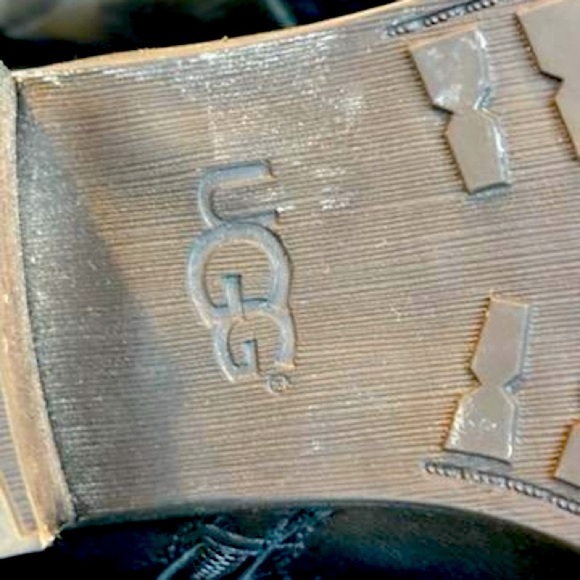 UGG Black Over the Knee Leather Boots - Picture 11 of 14